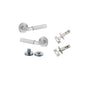 Iver Brunswick  Door Lever Rose Round Concealed Fix Pair, Passage Kit, Privacy Kit , Entrance Kit with High Security Lock -Brushed Chrome