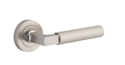 Iver Brunswick  Door Lever Rose Round Concealed Fix Pair, Passage Kit, Privacy Kit , Entrance Kit with High Security Lock - Satin Nickel