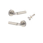 Iver Brunswick  Door Lever Rose Round Concealed Fix Pair, Passage Kit, Privacy Kit , Entrance Kit with High Security Lock - Satin Nickel