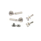 Iver Brunswick  Door Lever Rose Round Concealed Fix Pair, Passage Kit, Privacy Kit , Entrance Kit with High Security Lock - Satin Nickel