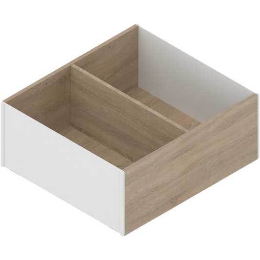 Blum AMBIA-LINE Wood design Frame LEGRABOX Height 111.5 mm  - Width 242 x 270.4 Depth & Width 218 x 370 Depth( 2 Sizes ) Available in Silk White,Orion Grey and Terra Black  Available in Silk White,Orion Grey and Terra Black