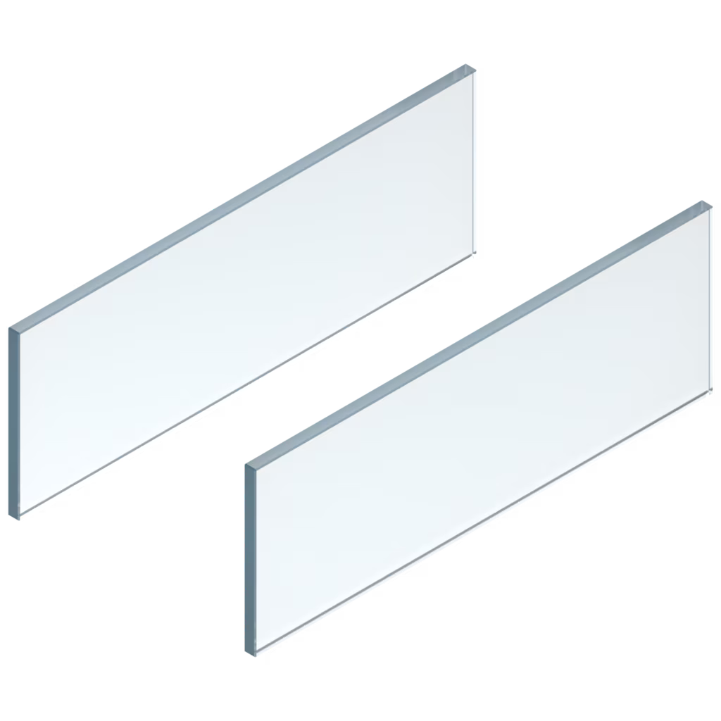Blum Legrabox Clear glass Design Elements 500 side set (Pair) ZE7S388G