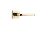 Iver Annecy Door Lever Rose Square Concealed Fix Pair, Passage Kit, Privacy Kit , Entrance Kit with High Security Lock -Polished Brass