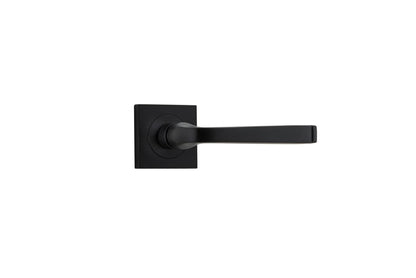 Iver Annecy Door Lever Rose Square Concealed Fix Pair, Passage Kit, Privacy Kit , Entrance Kit with High Security Lock -Matt Black