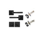 Iver Annecy Door Lever Rose Square Concealed Fix Pair, Passage Kit, Privacy Kit , Entrance Kit with High Security Lock -Matt Black