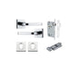Iver Annecy Door Lever Rose Square Concealed Fix Pair, Passage Kit, Privacy Kit , Entrance Kit with High Security Lock -Polished Chrome