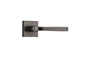 Iver Annecy Door Lever Rose Square Concealed Fix Pair, Passage Kit, Privacy Kit , Entrance Kit with High Security Lock - Distressed Nickel