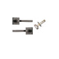 Iver Annecy Door Lever Rose Square Concealed Fix Pair, Passage Kit, Privacy Kit , Entrance Kit with High Security Lock - Distressed Nickel