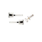 Iver Annecy Door Lever Rose Square Concealed Fix Pair, Passage Kit, Privacy Kit , Entrance Kit with High Security Lock -Polished Nickel