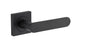 Iver Bronte Door Lever Square Rose Concealed Fix Pair, Passage Kit, Privacy Kit , Entrance Kit with High Security Lock - Matt Black