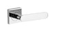 Iver Bronte Door Lever Square Rose Concealed Fix Pair, Passage Kit, Privacy Kit , Entrance Kit with High Security Lock - Polished Chrome