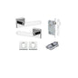 Iver Bronte Door Lever Square Rose Concealed Fix Pair, Passage Kit, Privacy Kit , Entrance Kit with High Security Lock - Polished Chrome