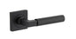 Iver Berlin Door Lever Rose Square Concealed Fix Pair, Passage Kit, Privacy Kit , Entrance Kit with High Security Lock - Matt Black