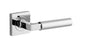 Iver Berlin Door Lever Rose Square Concealed Fix Pair, Passage Kit, Privacy Kit , Entrance Kit with High Security Lock - Polished Chrome