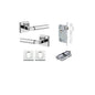 Iver Berlin Door Lever Rose Square Concealed Fix Pair, Passage Kit, Privacy Kit , Entrance Kit with High Security Lock - Polished Chrome