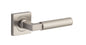 Iver Berlin Door Lever Rose Square Concealed Fix Pair, Passage Kit, Privacy Kit , Entrance Kit with High Security Lock -Satin Nickel