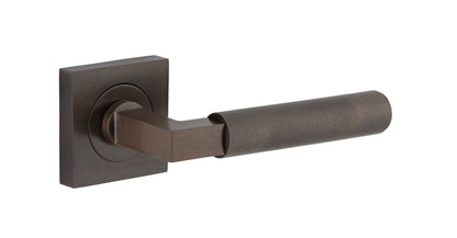 Iver Brunswick  Door Lever Rose Square Concealed Fix Pair, Passage Kit, Privacy Kit , Entrance Kit with High Security Lock - Signature Brass