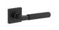 Iver Brunswick  Door Lever Rose Square Concealed Fix Pair, Passage Kit, Privacy Kit , Entrance Kit with High Security Lock -Matt Black