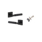 Iver Brunswick  Door Lever Rose Square Concealed Fix Pair, Passage Kit, Privacy Kit , Entrance Kit with High Security Lock -Matt Black