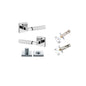Iver Brunswick  Door Lever Rose Square Concealed Fix Pair, Passage Kit, Privacy Kit , Entrance Kit with High Security Lock -Polished Chrome