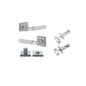 Iver Brunswick  Door Lever Rose Square Concealed Fix Pair, Passage Kit, Privacy Kit , Entrance Kit with High Security Lock -Brushed Chrome