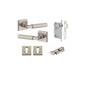 Iver Brunswick  Door Lever Rose Square Concealed Fix Pair, Passage Kit, Privacy Kit , Entrance Kit with High Security Lock - Satin Nickel