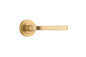 Iver Annecy Door Lever Rose Round Concealed Fix Pair, Passage Kit, Privacy Kit , Entrance Kit with High Security Lock - Brushed Brass