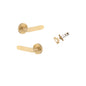 Iver Bronte Door Lever Rose Round Concealed Fix Pair, Passage Kit, Privacy Kit , Entrance Kit with High Security Lock - Brushed Brass