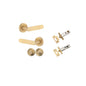 Iver Bronte Door Lever Rose Round Concealed Fix Pair, Passage Kit, Privacy Kit , Entrance Kit with High Security Lock - Brushed Brass