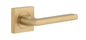 Iver Baltimore Door Knob Rose Square Concealed Fix Pair, Passage Kit, Privacy Kit , Entrance Kit with High Security Lock - Brushed Brass