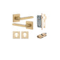 Iver Baltimore Door Knob Rose Square Concealed Fix Pair, Passage Kit, Privacy Kit , Entrance Kit with High Security Lock - Brushed Brass