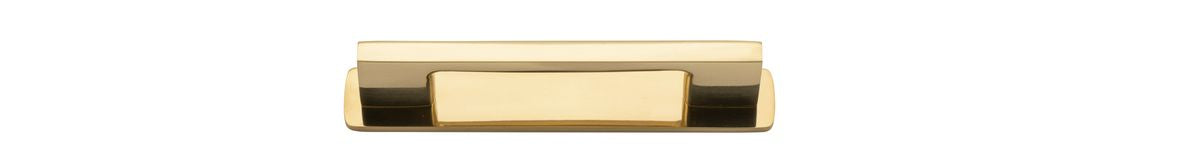 Iver Cali Cabinet Pull Centre to Centre 96mm,128mm,160mm, 256mm Polished Brass - With Backplate & No Backplate