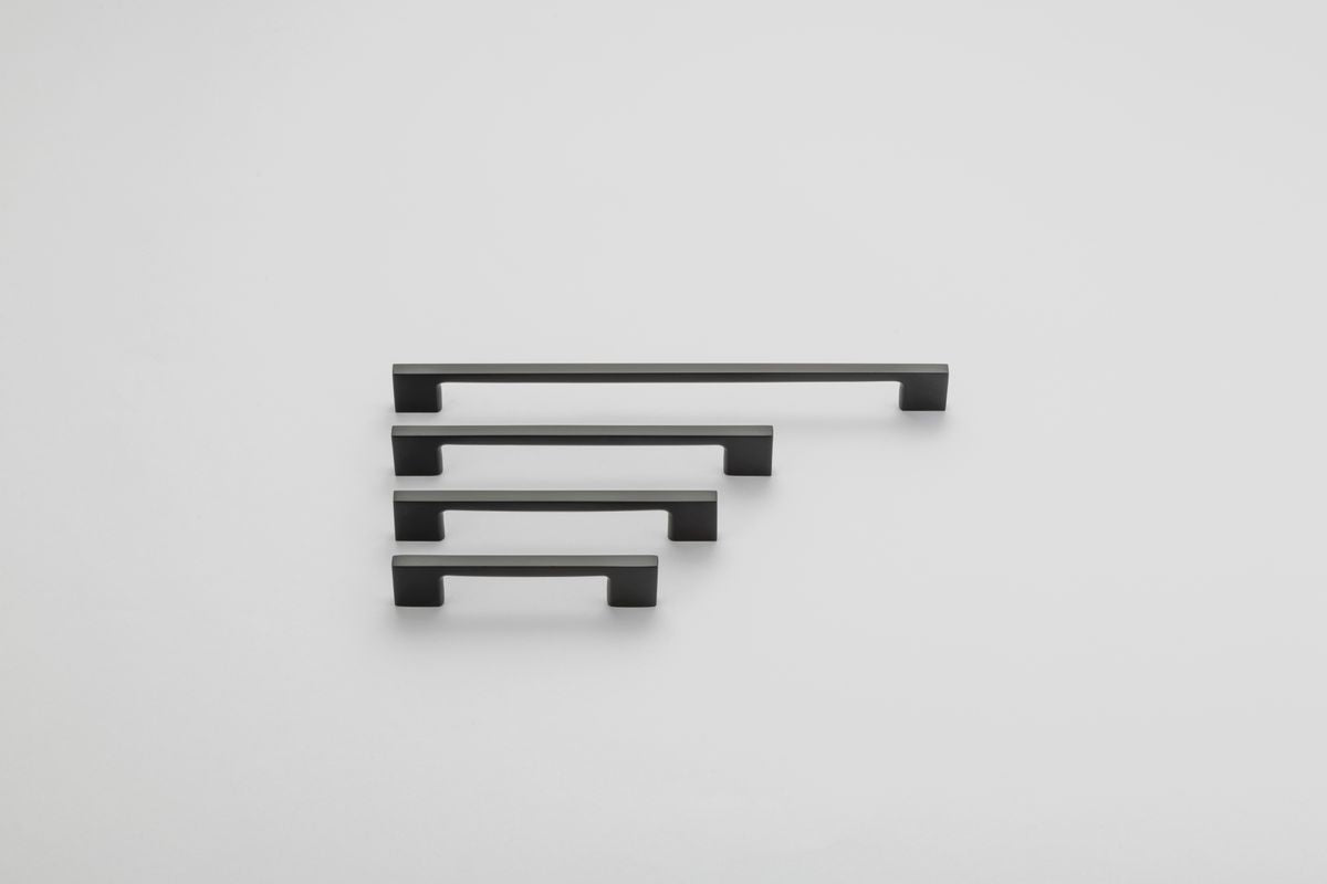 Iver Cali Cabinet Pull Centre to Centre 96mm,128mm,160mm, 256mm Matt Black - With Backplate & No Backplate