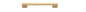 Iver Cali Cabinet Pull Centre to Centre 96mm,128mm,160mm, 256mm Brushed Brass - With Backplate & No Backplate