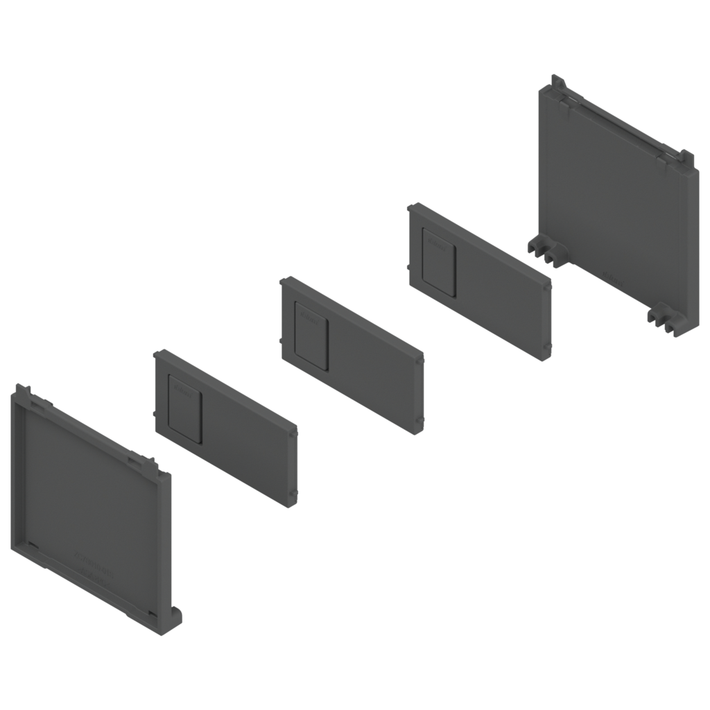 BLUM AMBIA-LINE Bottle Set for Narrow Width 100-200mm x height  45mm Steel Frame  Available in Silk White,Orion Grey and Carbon Black