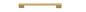Iver Cali Cabinet Pull Centre to Centre 96mm,128mm,160mm, 256mm Brushed Brass - With Backplate & No Backplate