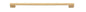 Iver Cali Cabinet Pull Centre to Centre 96mm,128mm,160mm, 256mm Brushed Brass - With Backplate & No Backplate