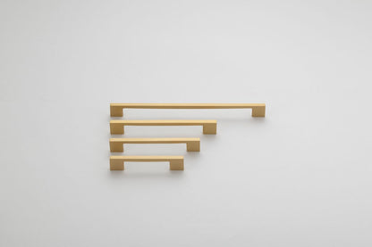 Iver Cali Cabinet Pull Centre to Centre 96mm,128mm,160mm, 256mm Brushed Brass - With Backplate & No Backplate