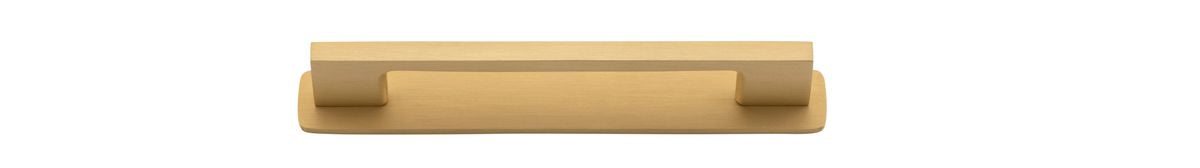 Iver Cali Cabinet Pull Centre to Centre 96mm,128mm,160mm, 256mm Brushed Brass - With Backplate & No Backplate