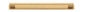 Iver Cali Cabinet Pull Centre to Centre 96mm,128mm,160mm, 256mm Brushed Brass - With Backplate & No Backplate