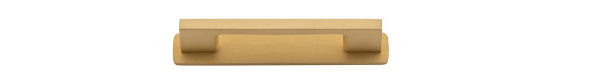 Iver Cali Cabinet Pull Centre to Centre 96mm,128mm,160mm, 256mm Brushed Brass - With Backplate & No Backplate