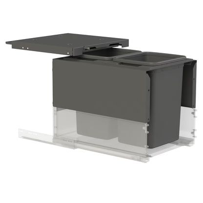 Blum Hideaway (Nz made) Concelo entro waste bin set 2 x 20 l for cabinet width: 350, 400 and 450 mm