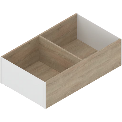 Blum AMBIA-LINE Wood design Frame LEGRABOX Height 111.5 mm  - Width 242 x 270.4 Depth & Width 218 x 370 Depth( 2 Sizes ) Available in Silk White,Orion Grey and Terra Black  Available in Silk White,Orion Grey and Terra Black