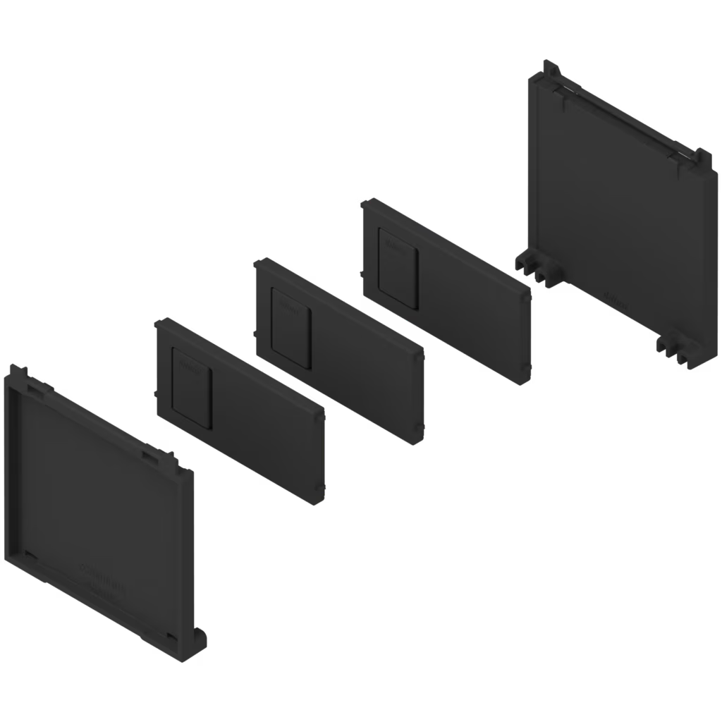 BLUM AMBIA-LINE Bottle Set for Narrow Width 100-200mm x height  45mm Steel Frame  Available in Silk White,Orion Grey and Carbon Black