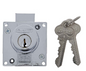 Carbine Australia Cupboard Lock  Bolt or Latch + keys, Rose, Strike, Screws ( Keyed to Differ ) With Cylinder - Set up as Bolt - Satin Chrome ,Chrome and Matte Black