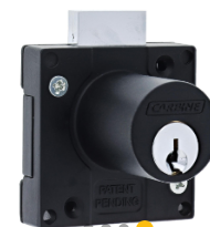 Carbine Australia Cupboard Lock  Bolt or Latch + keys, Rose, Strike, Screws ( Keyed to Differ ) With Cylinder - Set up as Bolt - Satin Chrome ,Chrome and Matte Black