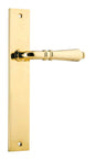 Iver Sarlat  Door Lever Rectangular Latch Pair, Passage Kit, Privacy Kit , Entrance Kit with High Security Lock -Polished Brass