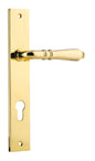 Iver Sarlat  Door Lever Rectangular Latch Pair, Passage Kit, Privacy Kit , Entrance Kit with High Security Lock -Polished Brass