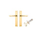 Iver Sarlat  Door Lever Rectangular Latch Pair, Passage Kit, Privacy Kit , Entrance Kit with High Security Lock -Polished Brass