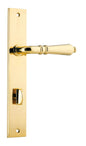 Iver Sarlat  Door Lever Rectangular Latch Pair, Passage Kit, Privacy Kit , Entrance Kit with High Security Lock -Polished Brass